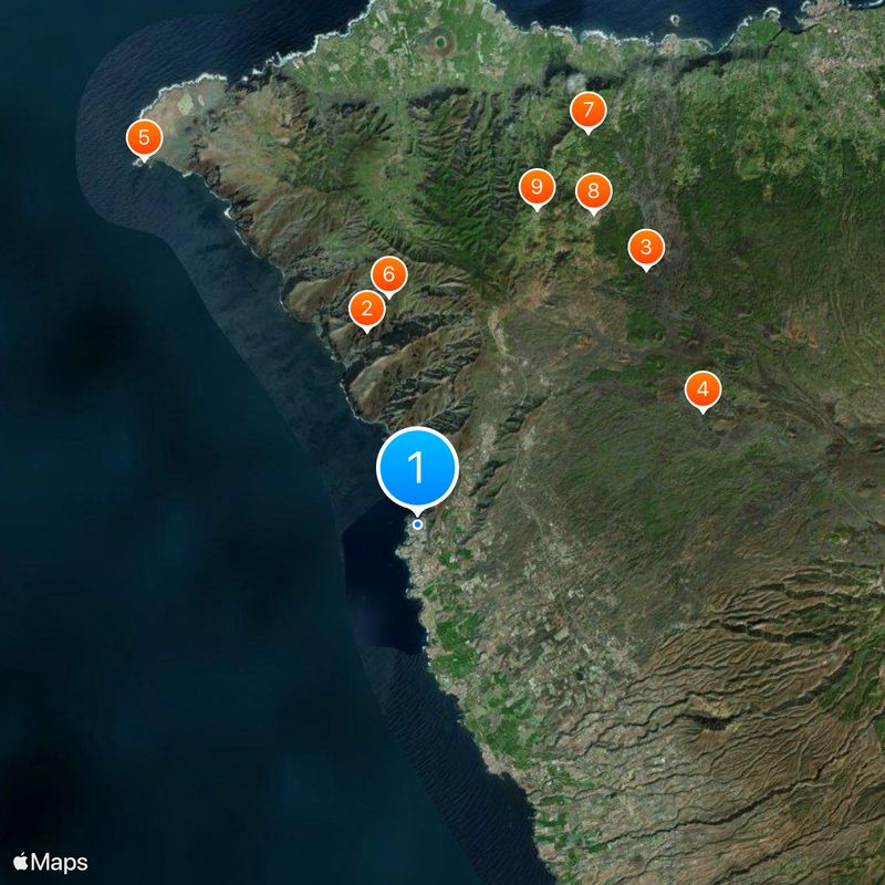 Los Gigantes Mappa