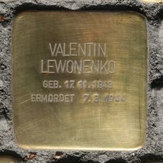 Stolperstein dedicated to Valentin Lewonenko