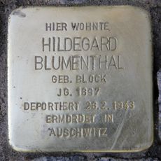 Stolperstein à la mémoire de Hildegard Blumenthal