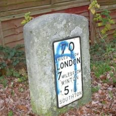 Milestone, Velmore Farm, 75m N of Templar's Mead