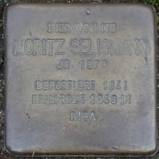 Stolperstein en memoria de Moritz Seligmann
