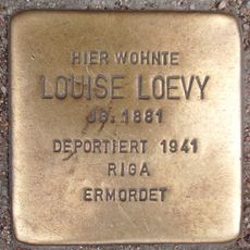Stolperstein dedicated to Louise Loevy