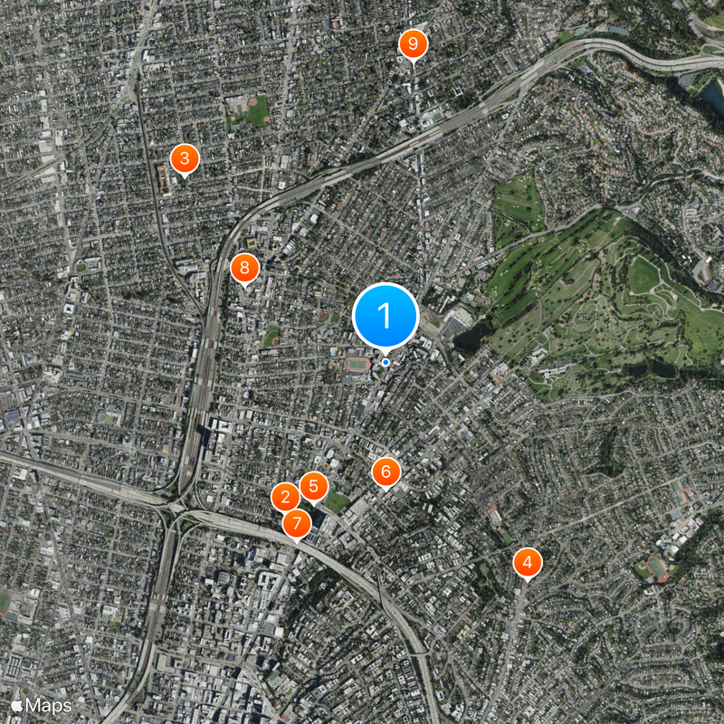 Oakland Technical High School Map