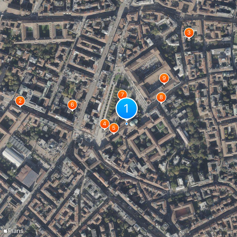 Basílica de san Ambrosio Mapa