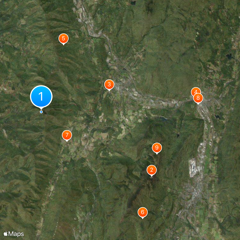 Taconic Mountains Map
