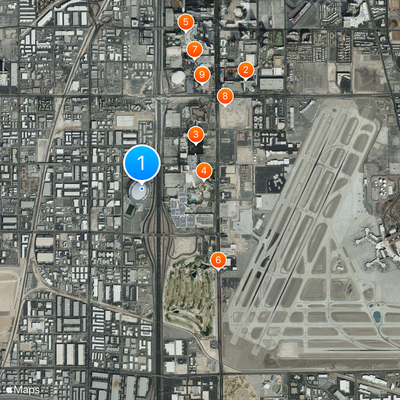 Allegiant Stadium Kaart