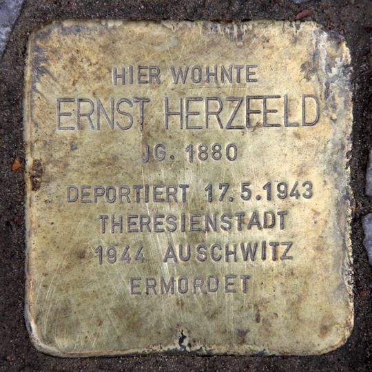 Stolperstein dedicated to Ernst Herzfeld