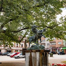 Fountain with statue of nymph and centaur in Žamberk