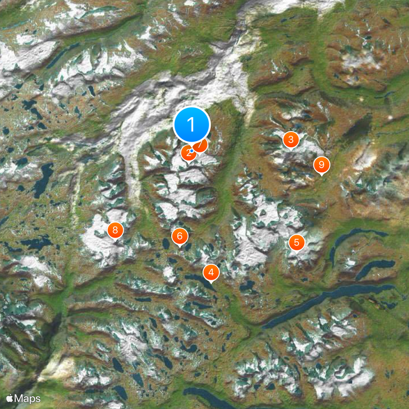 Scandinavian Mountains Map