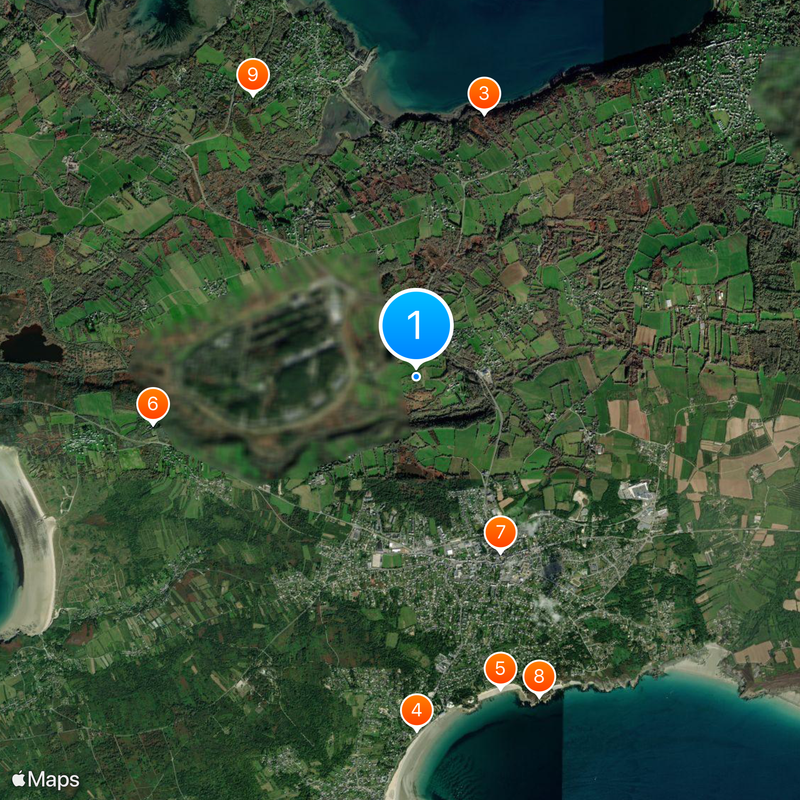 Presqu'île de Crozon Map