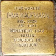 Stolperstein dedicated to Irma Kaufmann geb. Kern