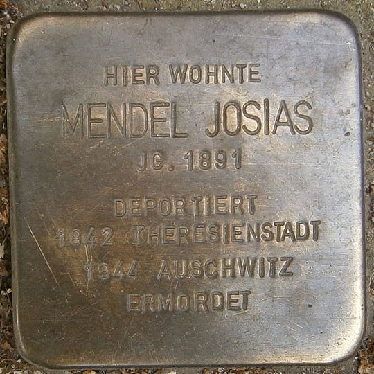 Stolperstein dedicated to Mendel Josias