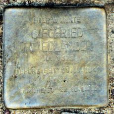 Stolperstein à la mémoire de Siegfried Friedländer