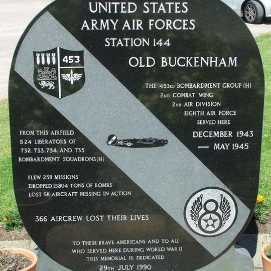 453d Bombardment Group USAAF Memorial, Old Buckenham