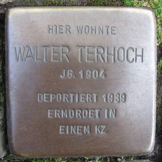 Stolperstein dedicated to Walter Terhoch