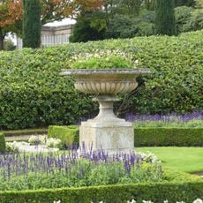 Western vase on lower terrace, garden before south front of Tatton Hall