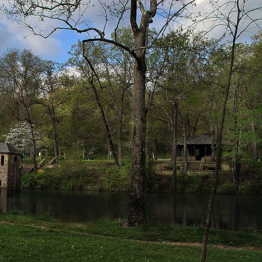 Bennett Spring State Park Shelter House and Water Gauge Station