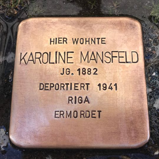 Stolperstein für Karoline Mansfeld