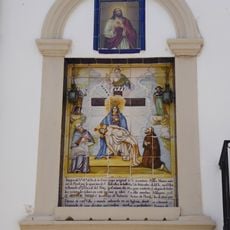 Ceramic panel of Our Lady of the Sorrows and the Holy Heart of Jesus