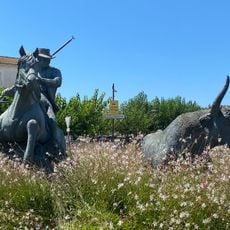 Statue of the bull and the bullfighter