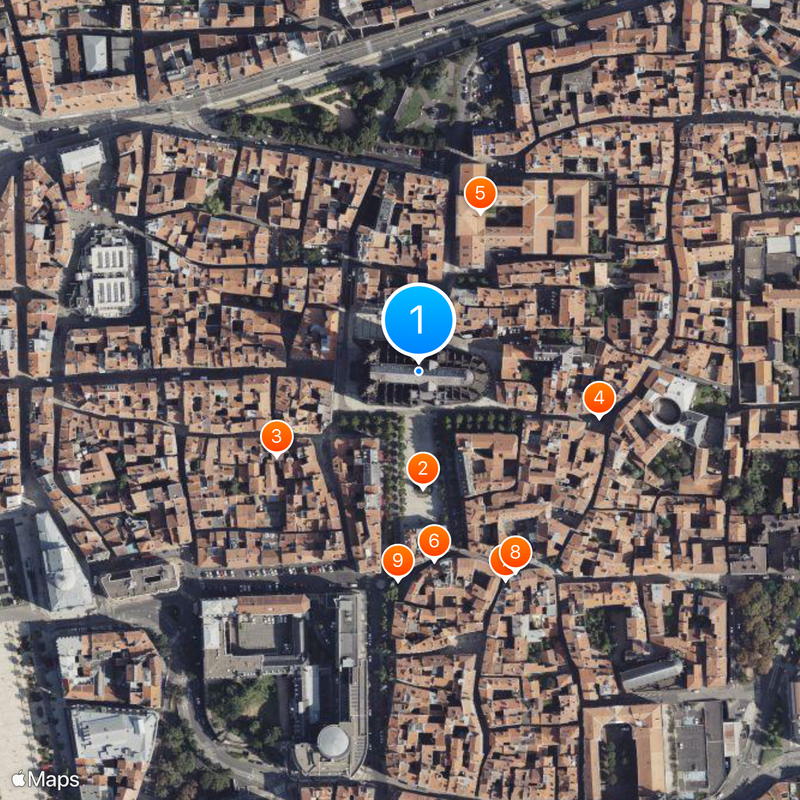 Clermont-Ferrand Cathedral Map