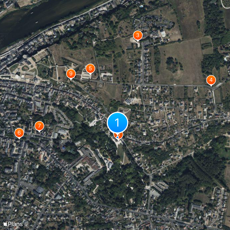 Schloss Clos Lucé Karte