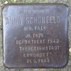 Stolperstein dedicated to Anna Schönfeld