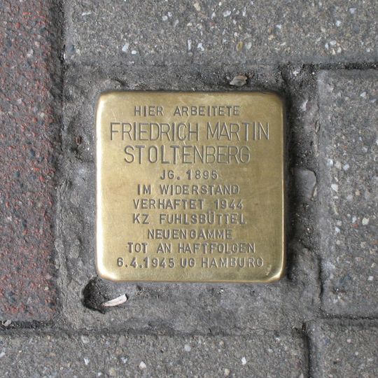 Stolperstein en memoria de Friedrich Martin Stoltenberg