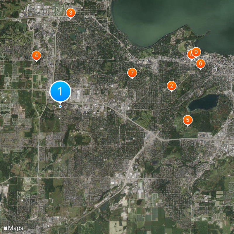 Roman Catholic Diocese of Madison Map