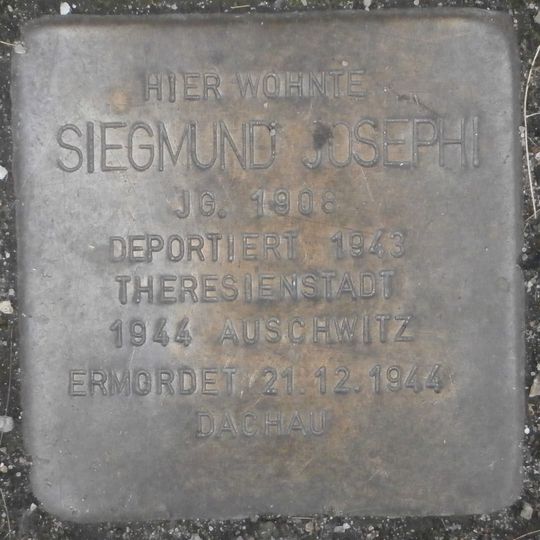 Stolperstein en memoria de Siegmund Josephi