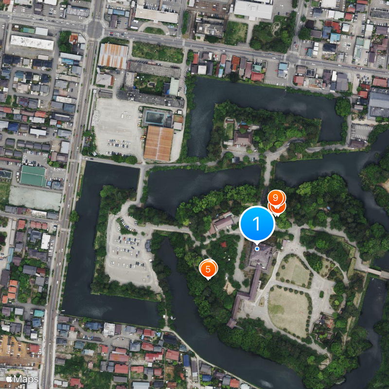 Castillo Aizuwakamatsu Mapa