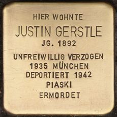 Stolperstein dedicated to Justin Gerstle