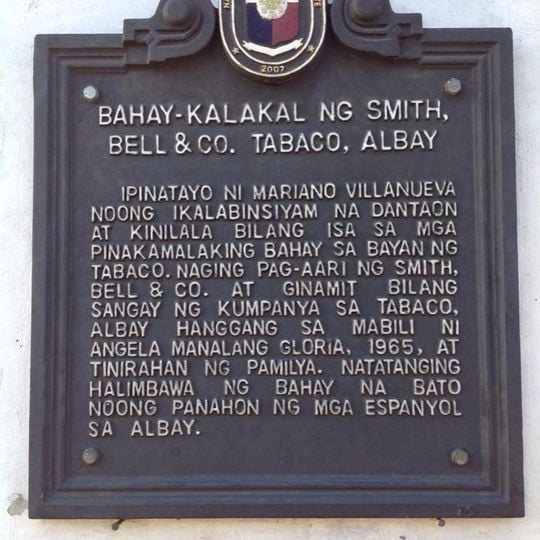 Commercial Building of Smith, Bell & Co. Tabaco, Albay historical marker