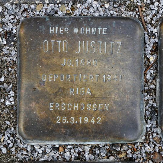 Stolperstein à la mémoire d’Otto Justitz