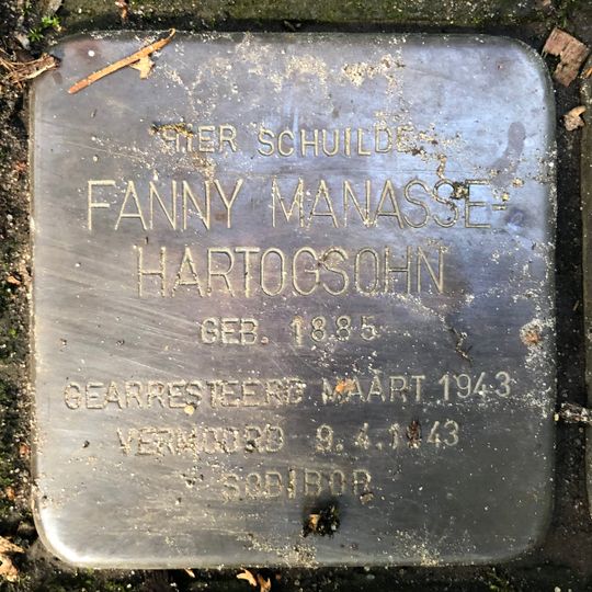Stolperstein en memoria de Fanny Manasse-Hartogsohn