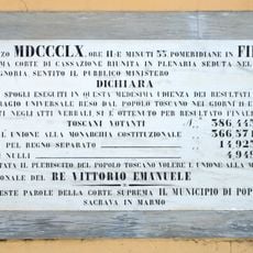 Targa per il plebiscito