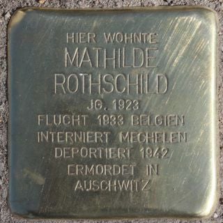 Stolperstein dedicated to Mathilde Rothschild