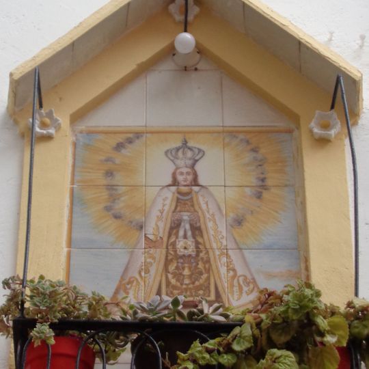 Ceramic panel of Our Lady of Mount Carmel