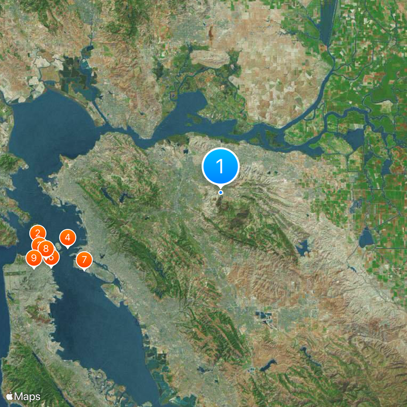Contra Costa County Karte