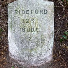 Milestone, on line of old main road, NW of Townsend