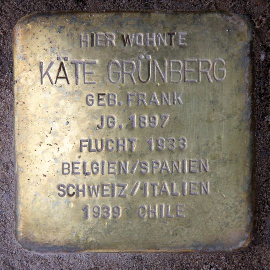 Stolperstein dedicated to Käte Grünberg