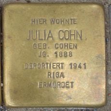 Stolperstein en memoria de Julia Cohn