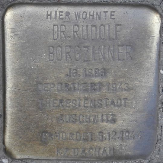Stolperstein en memoria de Rudolf Borgzinner