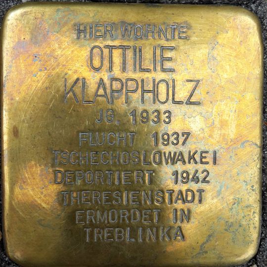 Stolperstein à la mémoire d’Ottilie Klappholz