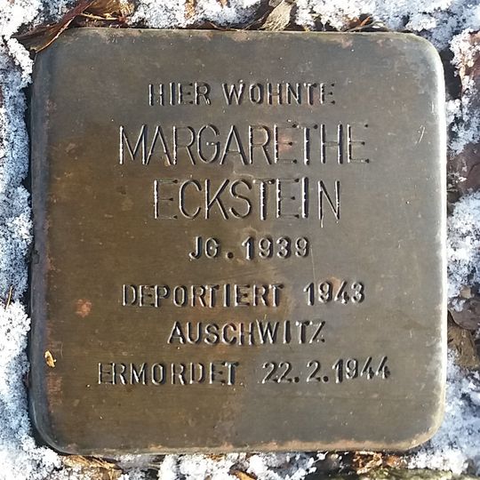 Stolperstein en memoria de Margarethe Eckstein