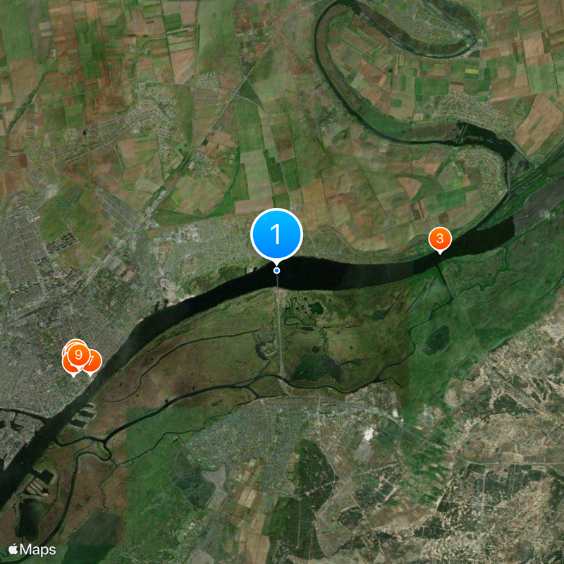 Pont d'Antonivka Carte