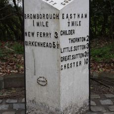 Milepost, N of Eastham, by cemetery