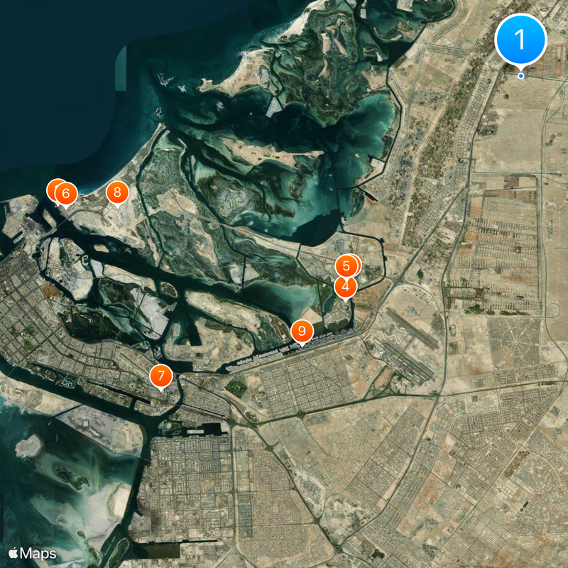 BAPS Hindu Mandir, Abu Dhabi Mapa