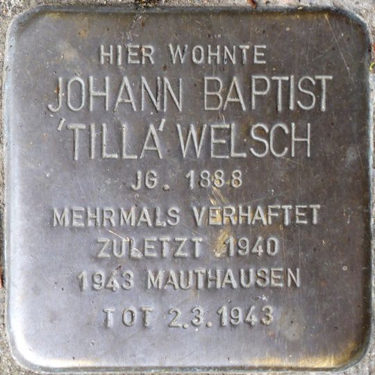 Stolperstein voor Johann Baptist Welsch