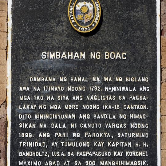 Church of Boac historical marker
